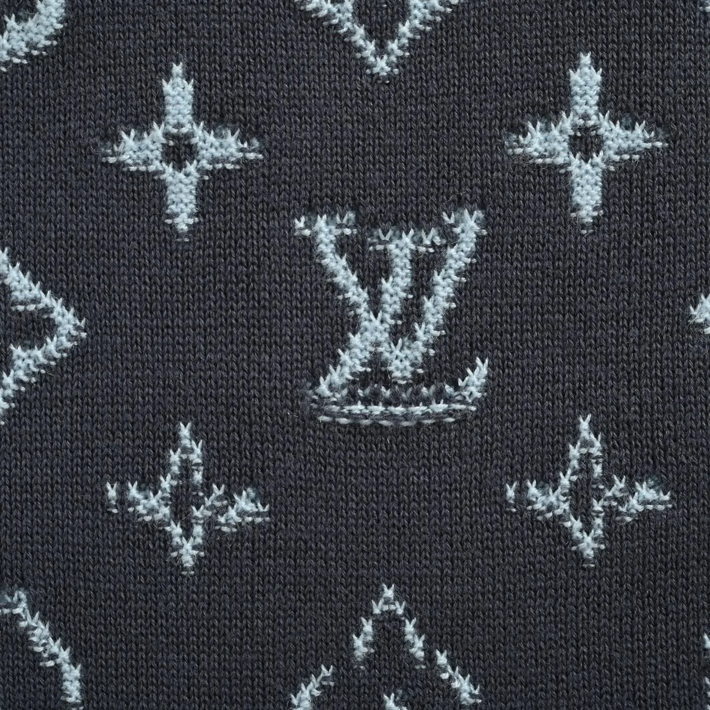 Louis Vuitton/Louis Vuitton gradient old flower jacquard crew neck sweater